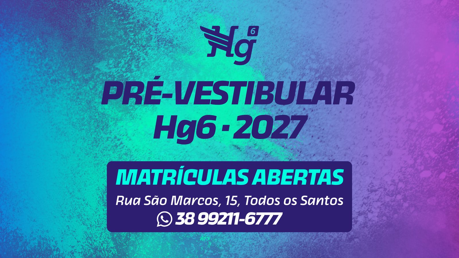 Pré-Vestibular HG6 2027 – matrículas abertas