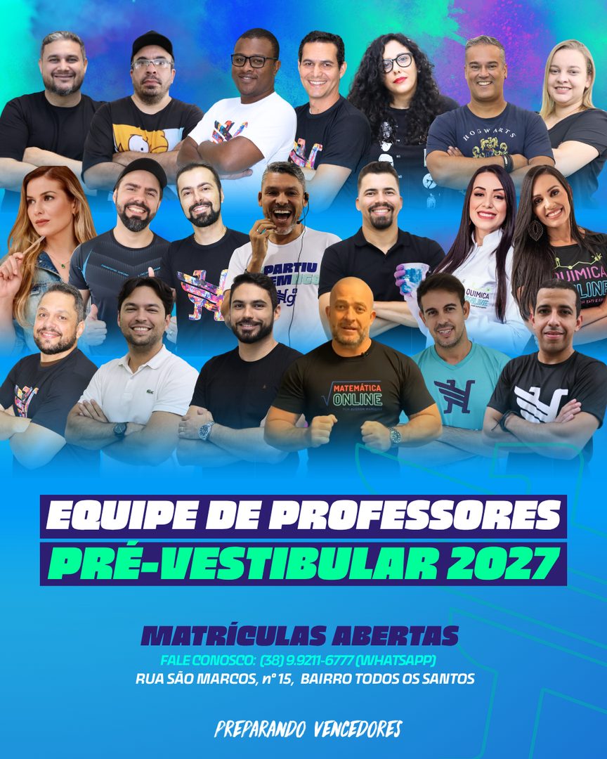 Equipe de professores Pré-Vestibular 2027